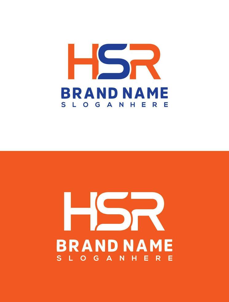 HSR Logo Design Template, Initial HSR Linked Logo vector