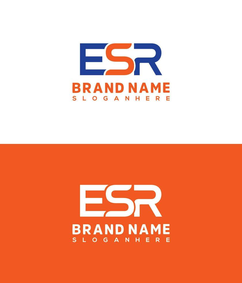 Initial letter ESR logo design vector template, Creative Letter ESR logo design