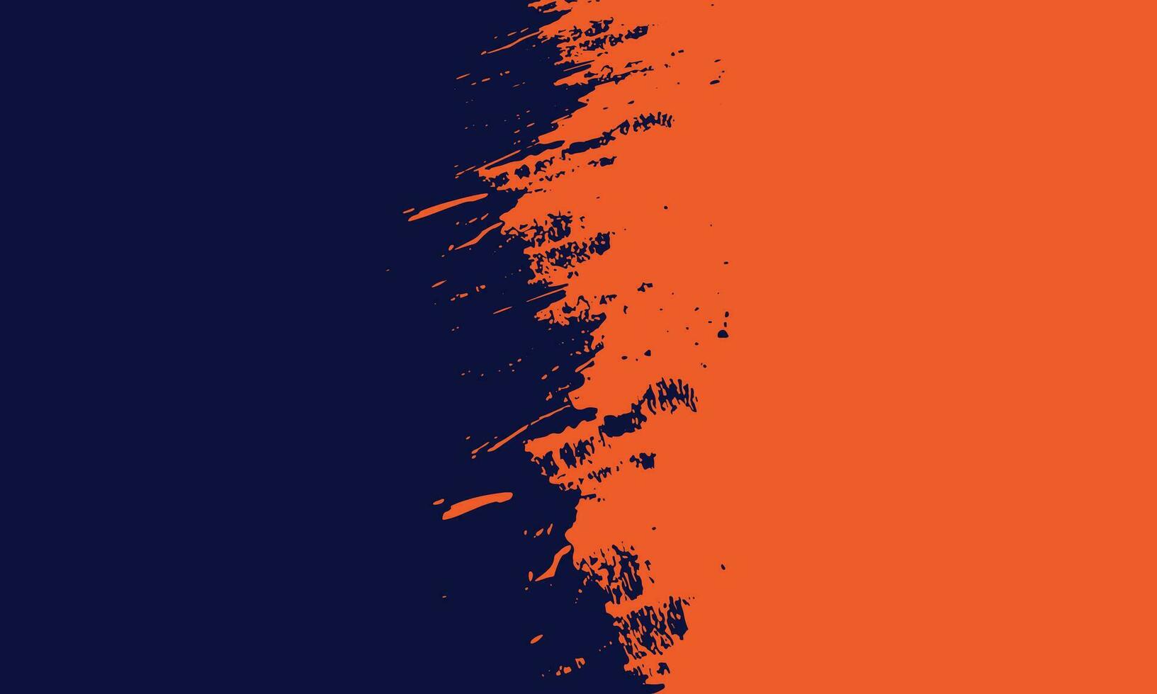 Blue and orange brush stroke banner background is perfect for adding a bold and eye-catching touch to any design project. vector