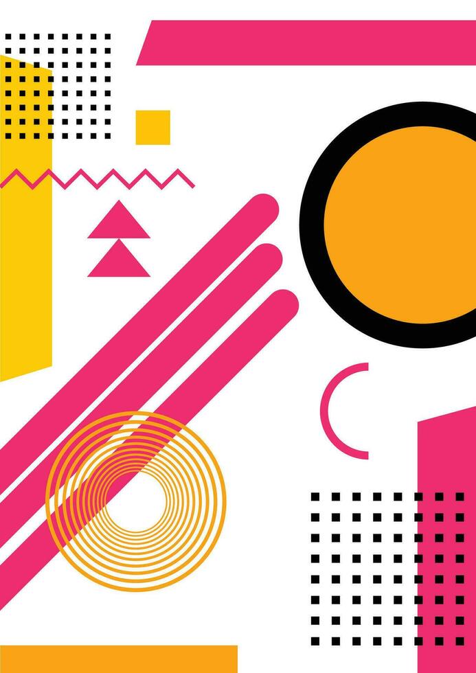 Minimal covers design. Modern background with abstract memphis style vector