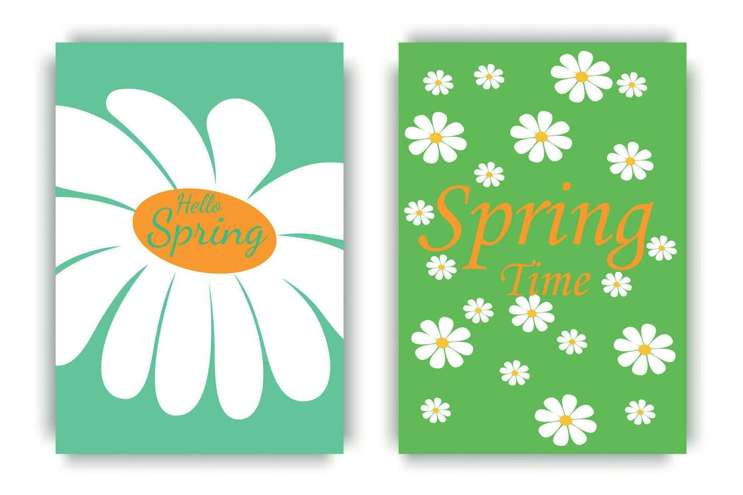 Spring colorful posters. Spring and summer concept. Vector illustration.