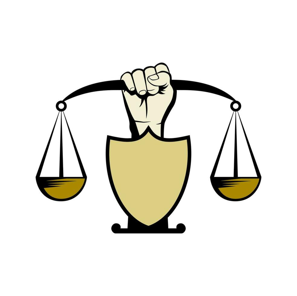 Justice Law Logo Design Illustration vector