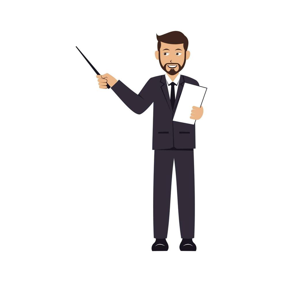 Businessman Cartoon Character Design Illustration vector