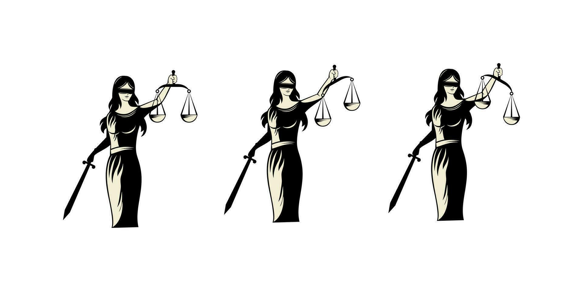 Lady Justice Law Design Illustration vector