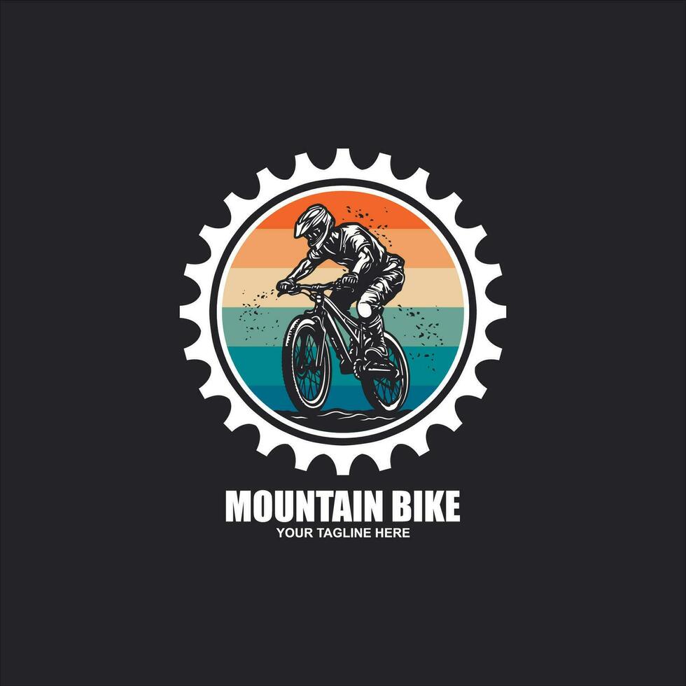 mountain bike logo vector symbol