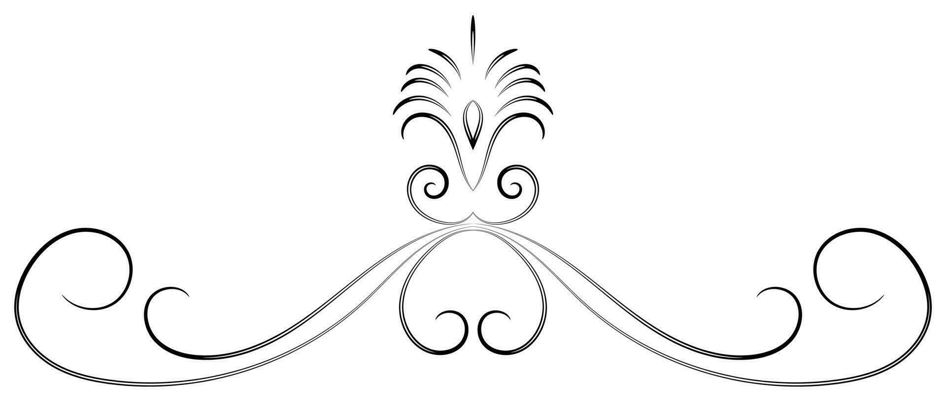 Vintage lines. Decorative elements. Border flower collection. vector