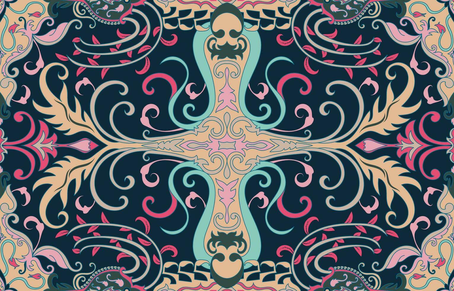 navajo pattern.Persian rug.Aztec tribal.seamless geometric pattern. Indigenous ethnic carpet. Ethnicity. Red carpet, the story of the fire war. vector