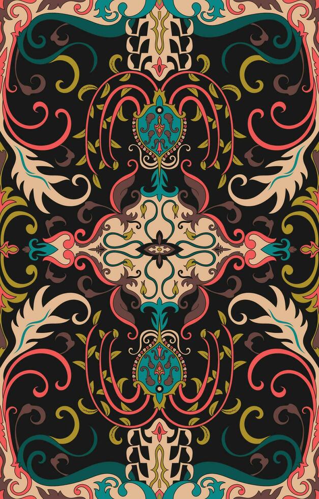 navajo pattern.Persian rug.Aztec tribal.seamless geometric pattern. Indigenous ethnic carpet. Ethnicity. Red carpet, the story of the fire war. vector