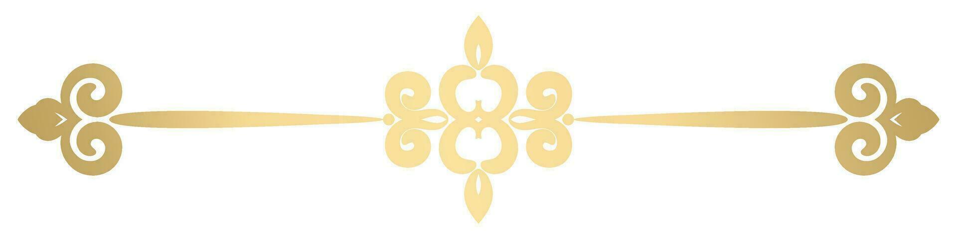 Gradient gold vintage lines for decorating greeting cards, carpet pattern elements. vector