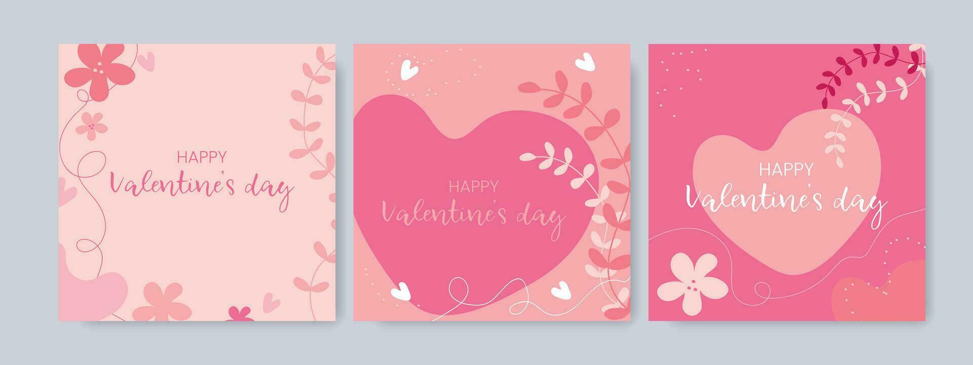 social medios de comunicación enviar plantillas para San Valentín día. vector ilustración para bandera y web publicidad diseño.