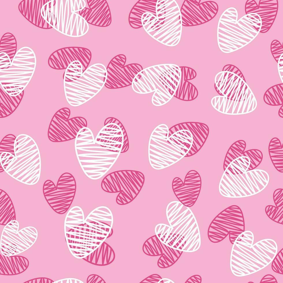 Seamless pattern with hearts. Sample for Valentine's Day. Valentine's Day background. Valentine's card. The 14th of February. vector