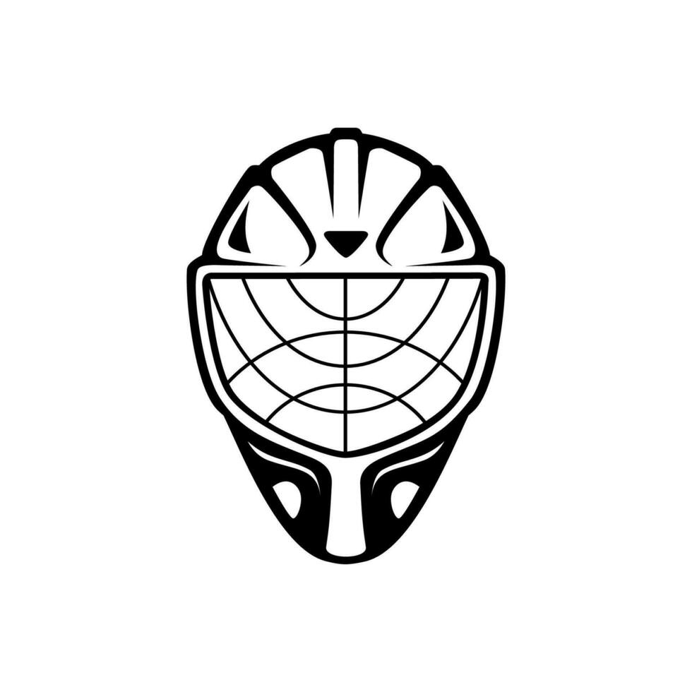 Silhouette of Hockey mask icon vector