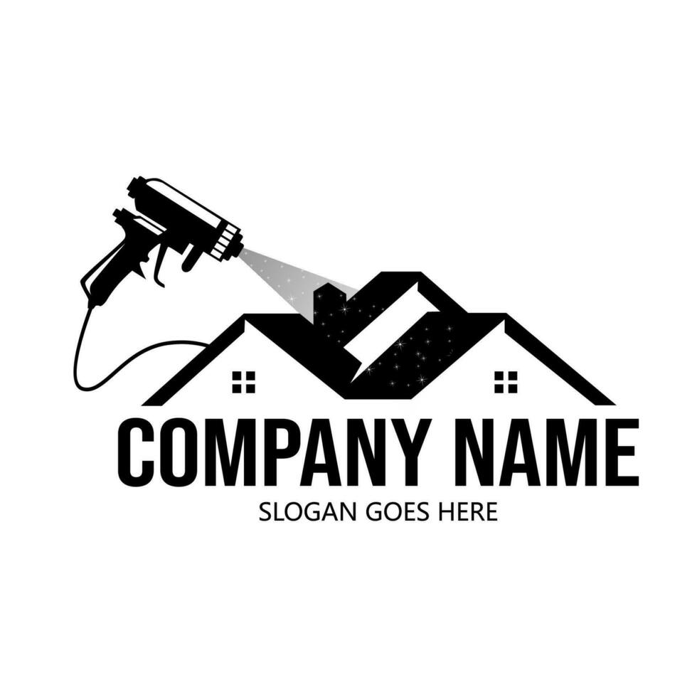 Insulation foam logo design, Construction foam gun logo template vector