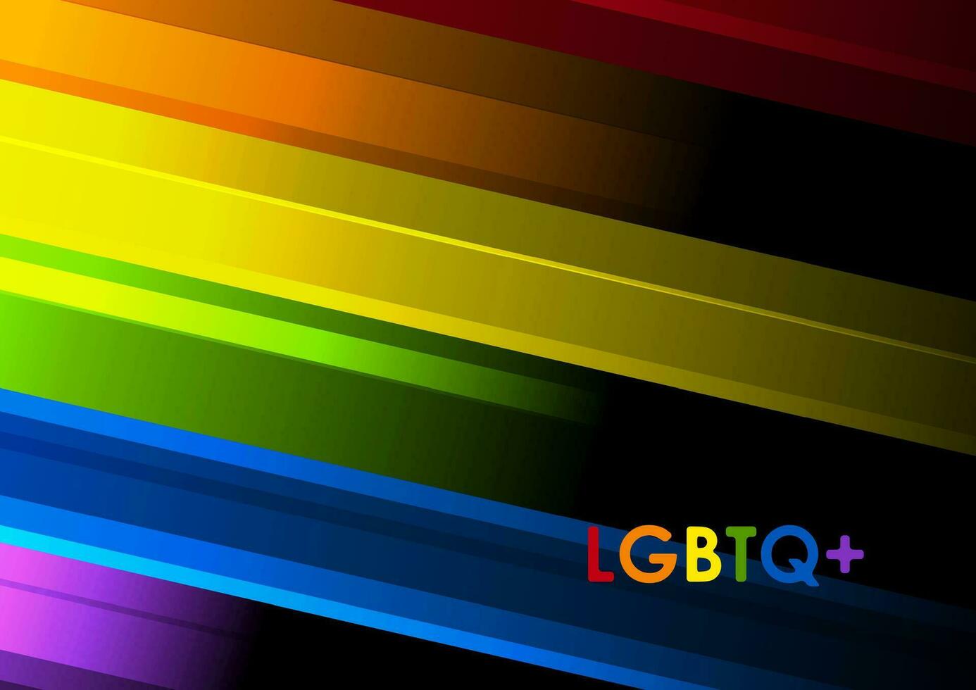 LGBTQ Pride Month abstract striped vector background