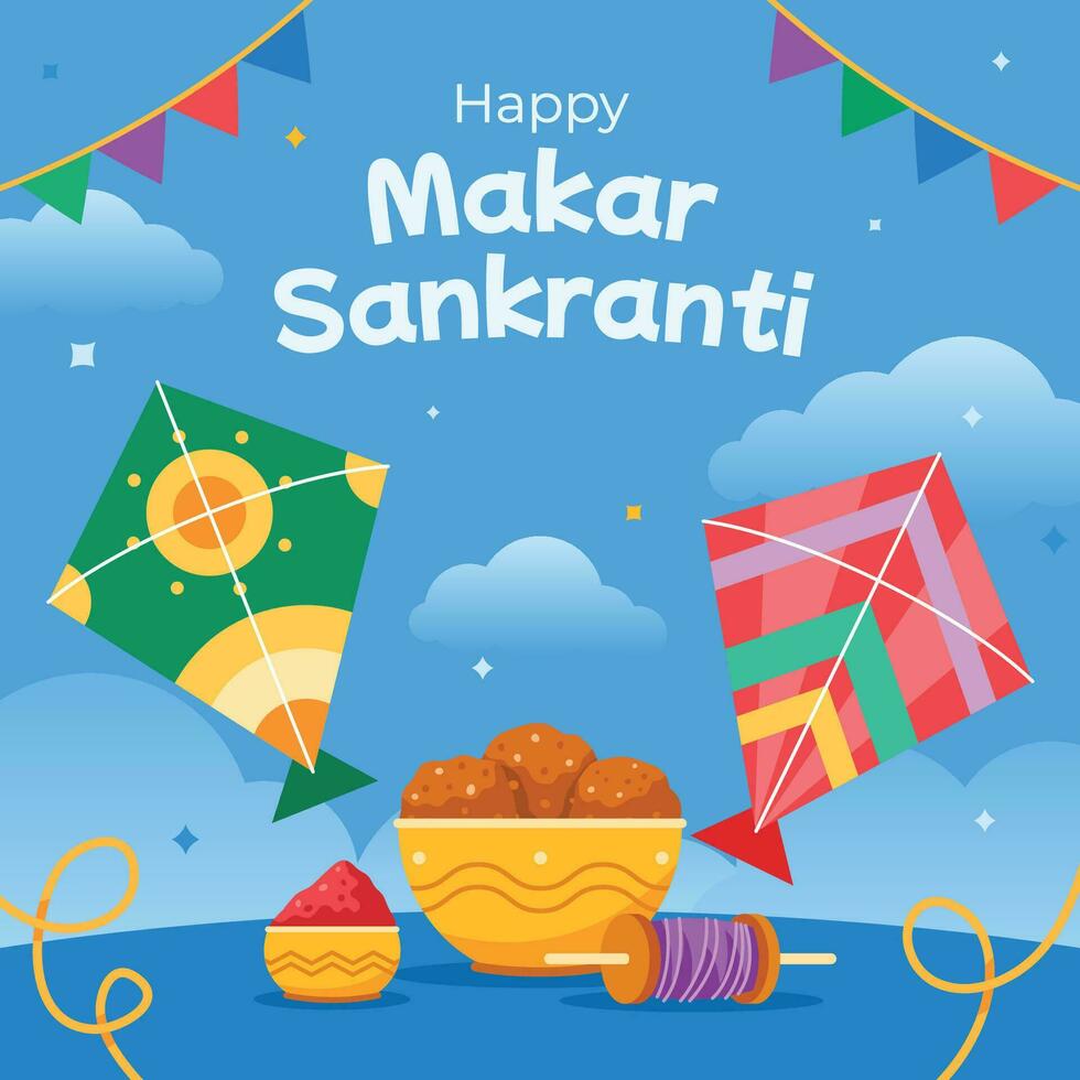 Makar Sankranti The Kite Festival vector