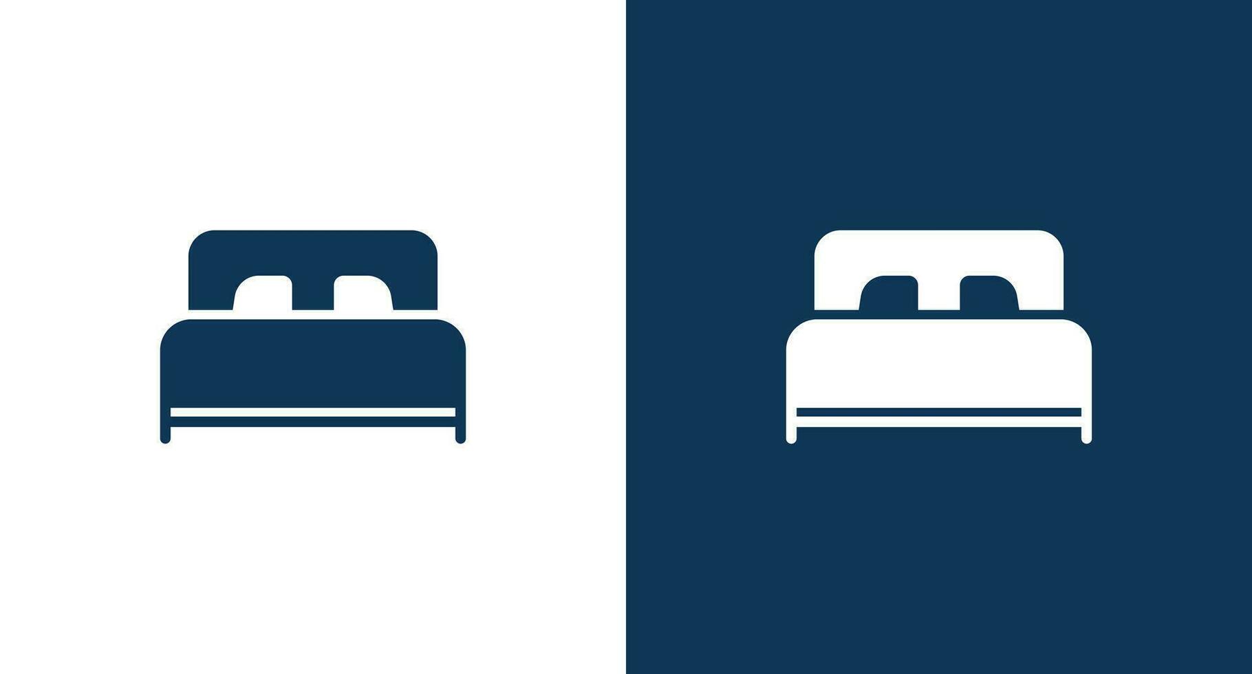 cama icono para web y móvil vector