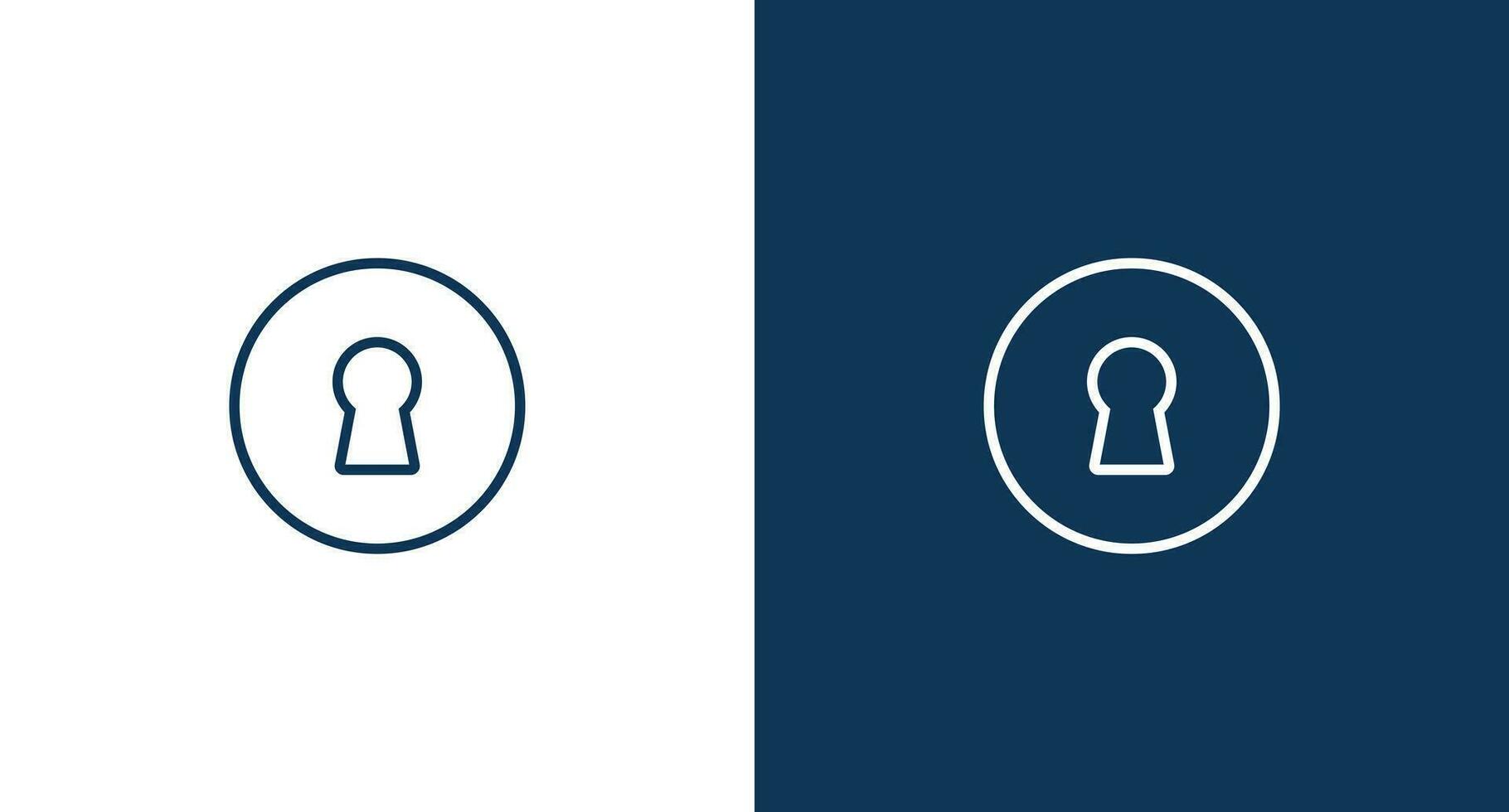 Keyhole icon for web and mobile vector