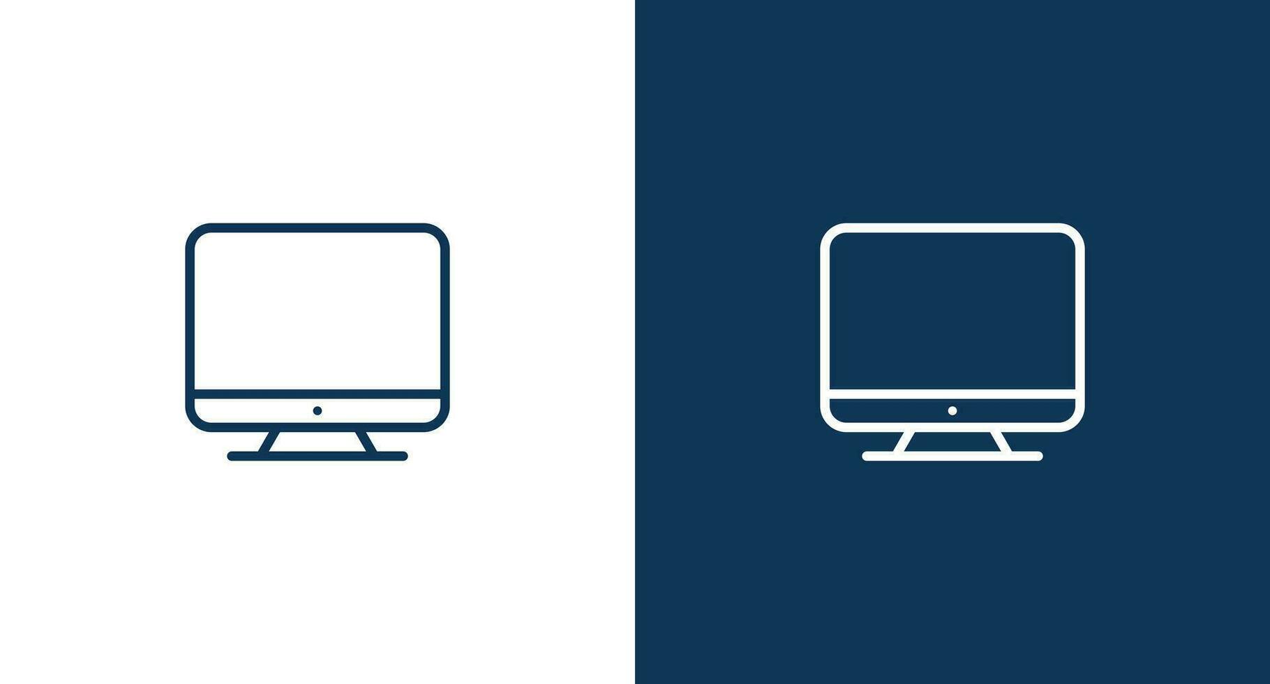 Monitor icon for web and mobile vector