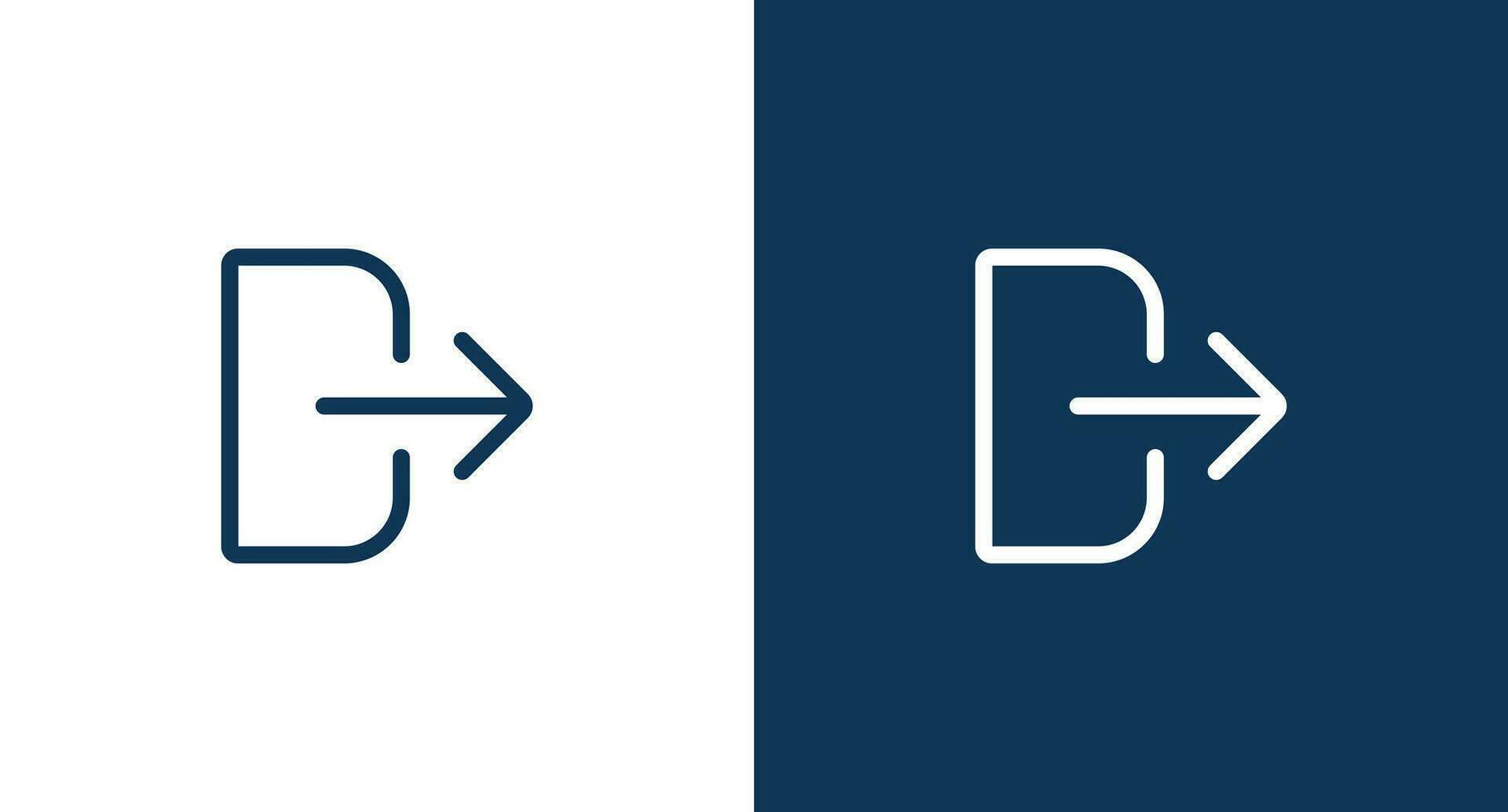 Web login exit icon for web and mobile vector