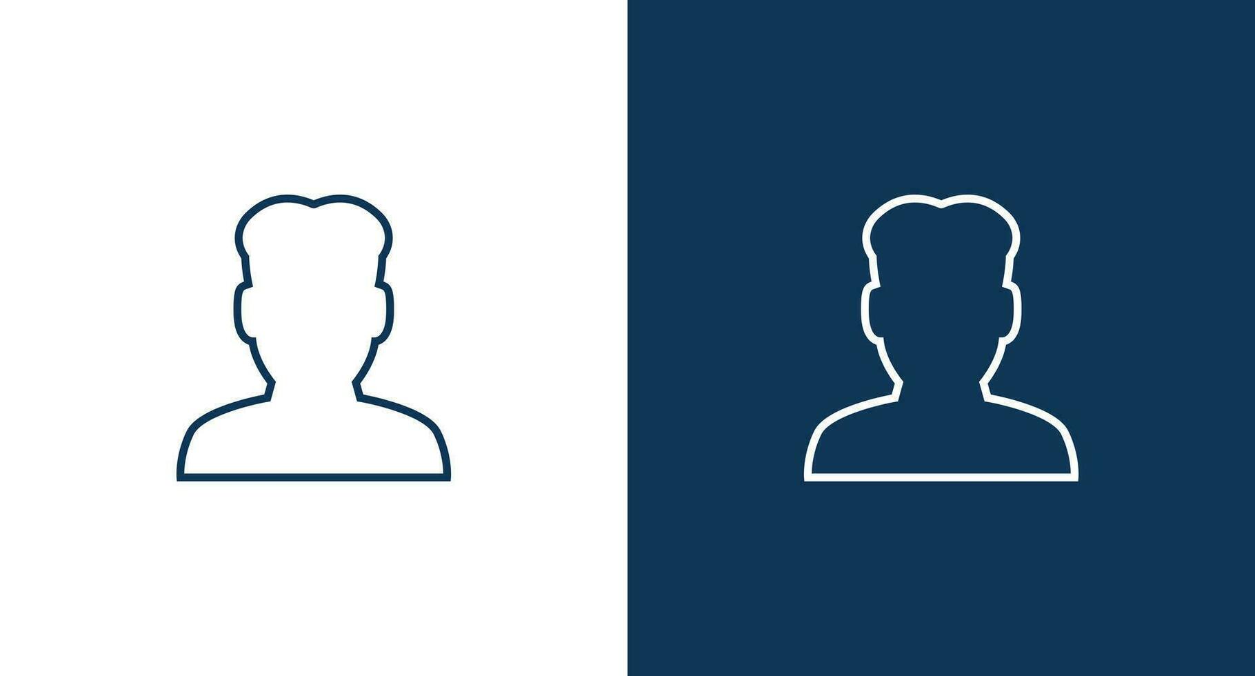 Man outline icon for web and mobile vector
