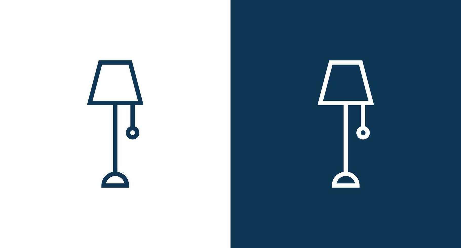 Lamp outline icon for web and mobile vector