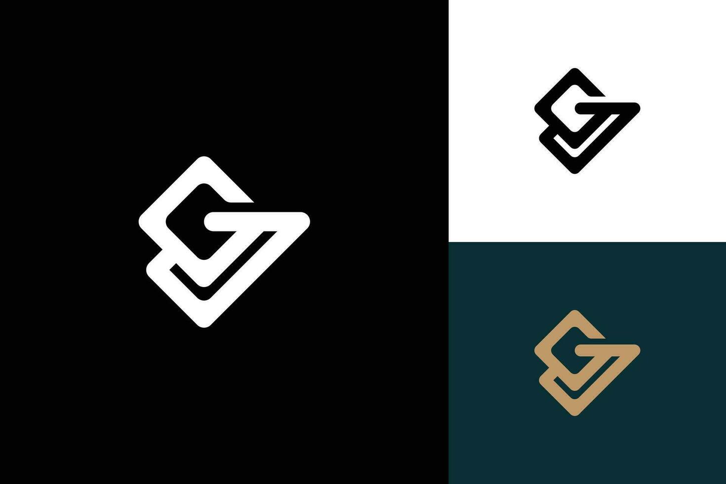 letter g monogram vector logo design