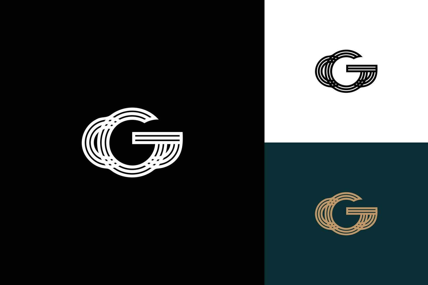 letter g monogram vector logo design