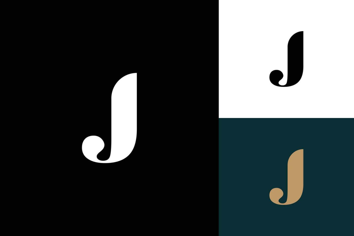 letter j monogram vector logo design