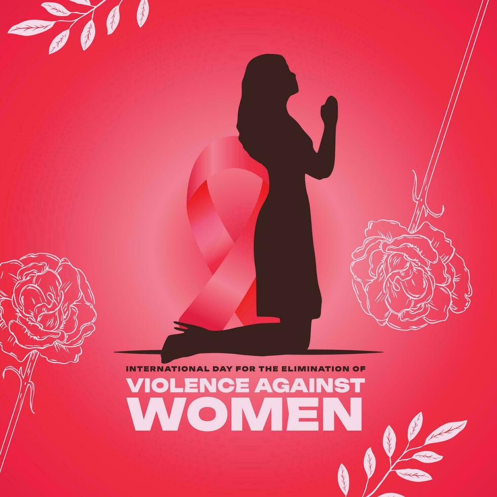 International day for the elimination of violence against women Social Media Post Banner Template vector