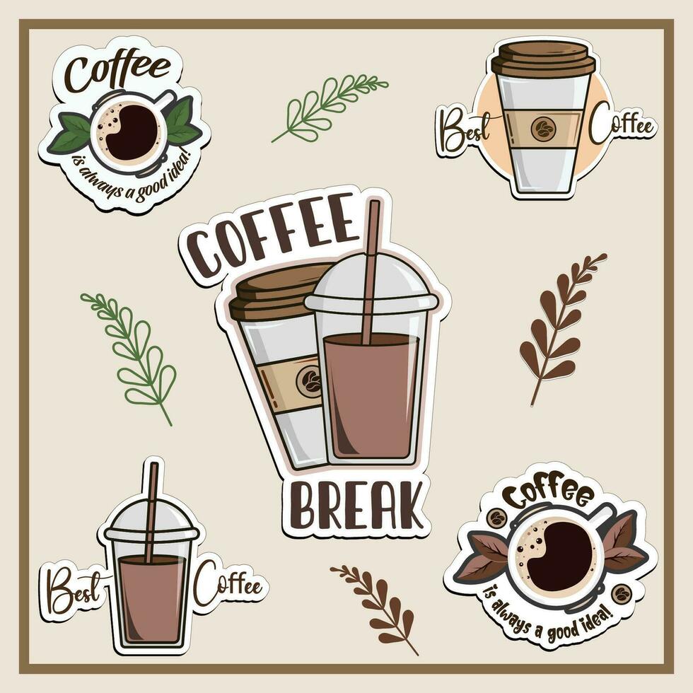 coffee icons set Illustration for coffee lovers. vector