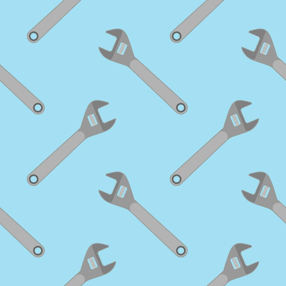 Wrench seamless pattern vector illustration. Suitable for backgrounds, wallpapers, fabrics, textiles, wrapping papers, printed materials, and many more.