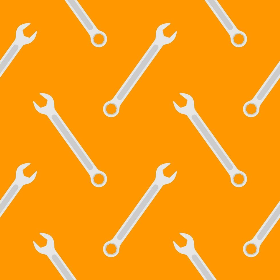Wrench seamless pattern vector illustration. Suitable for backgrounds, wallpapers, fabrics, textiles, wrapping papers, printed materials, and many more.