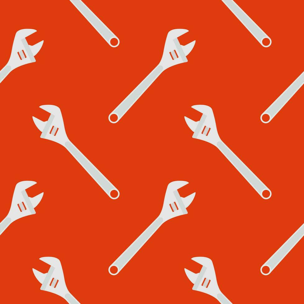 Wrench seamless pattern vector illustration. Suitable for backgrounds, wallpapers, fabrics, textiles, wrapping papers, printed materials, and many more.