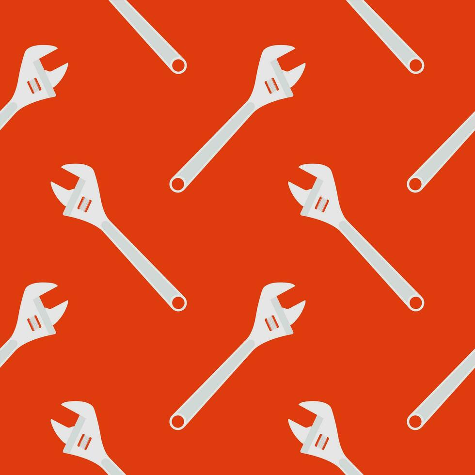 Wrench seamless pattern vector illustration. Suitable for backgrounds, wallpapers, fabrics, textiles, wrapping papers, printed materials, and many more.