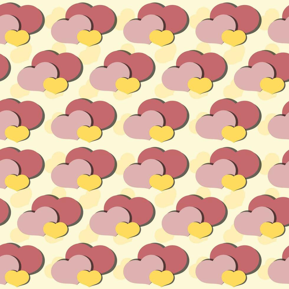 Seamless heart pattern background vector