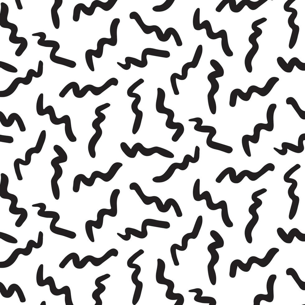 Hand drawn vector illustration of black lines pattern.