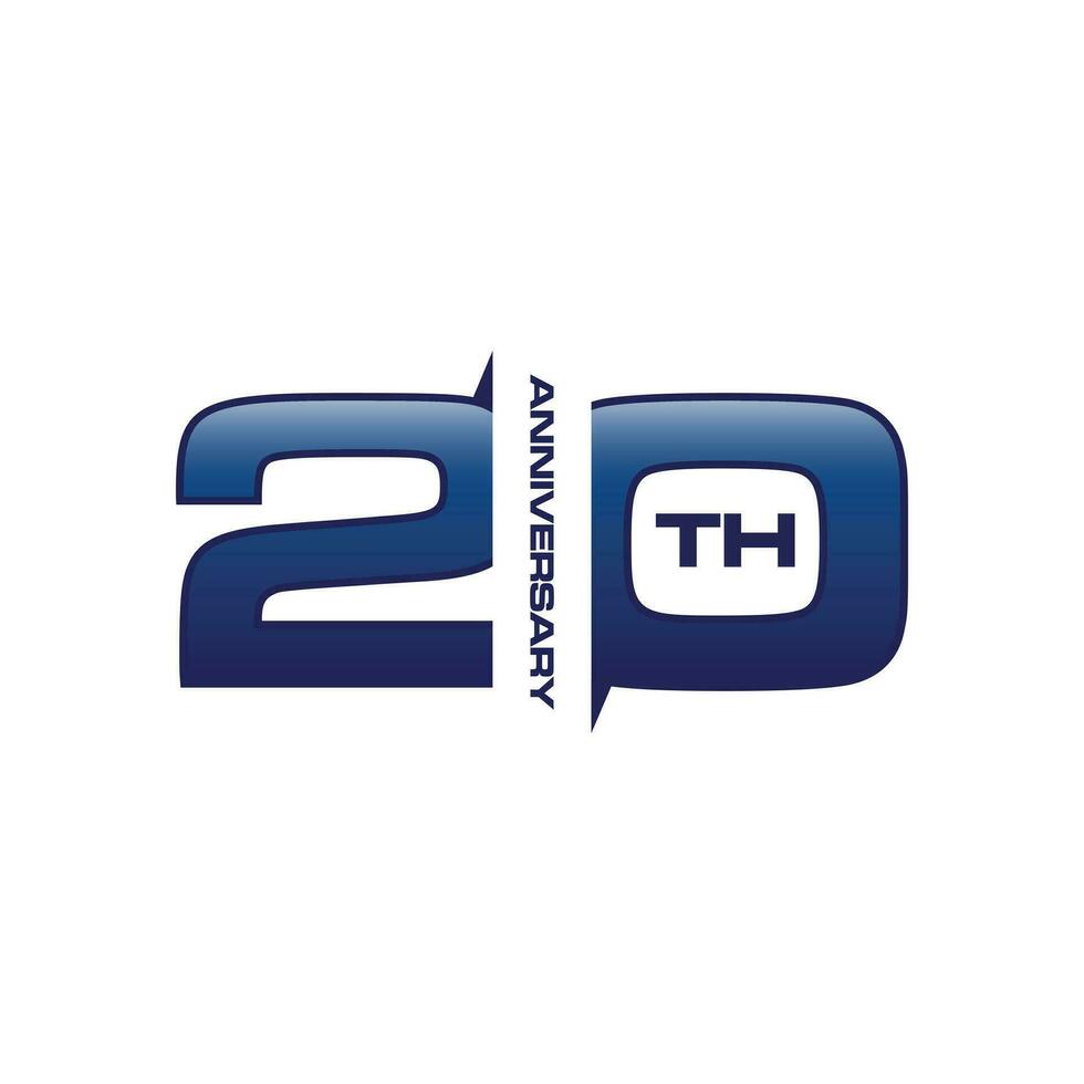 20th anniversary logo design vector