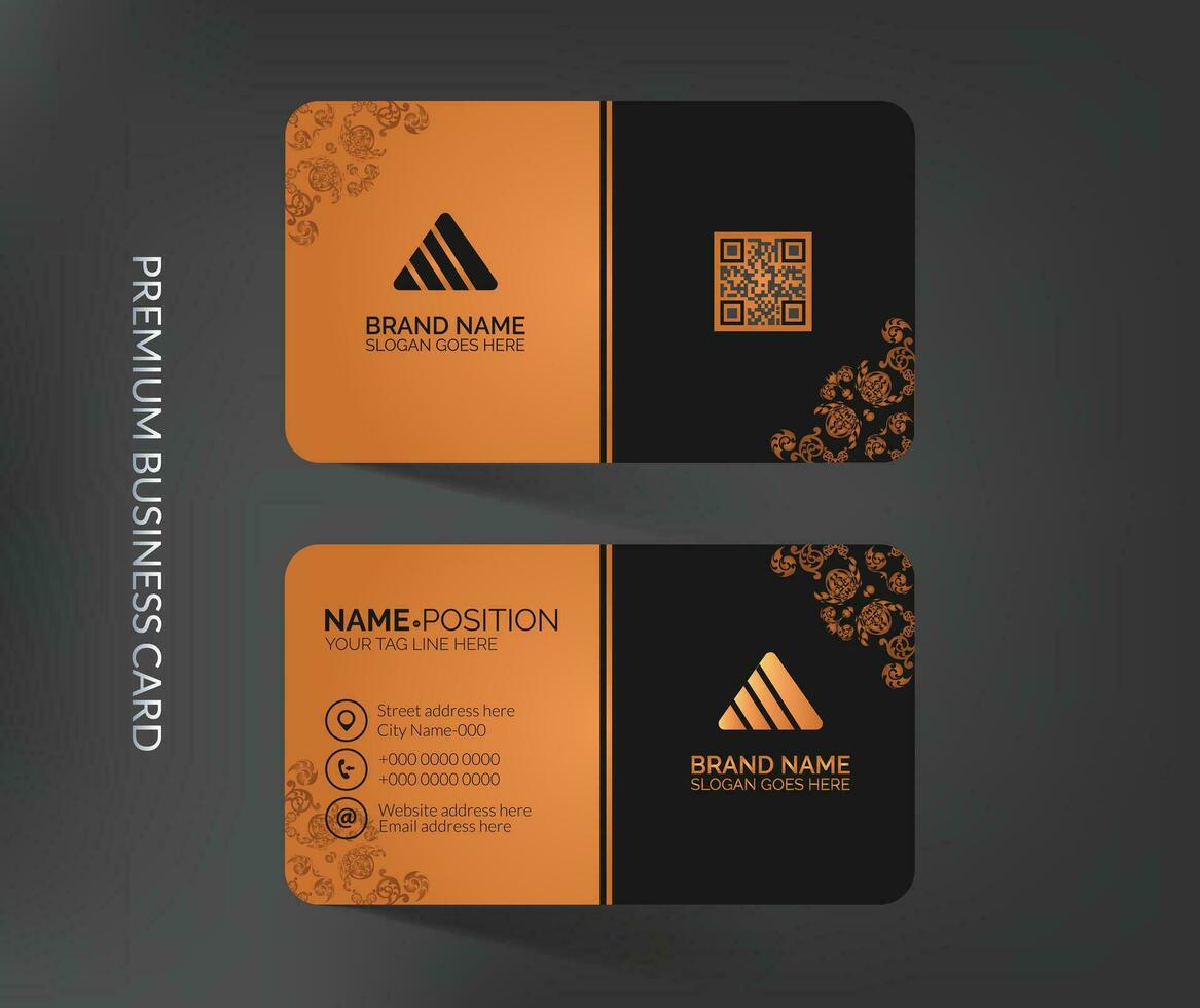 Clean luxury business card template design vector