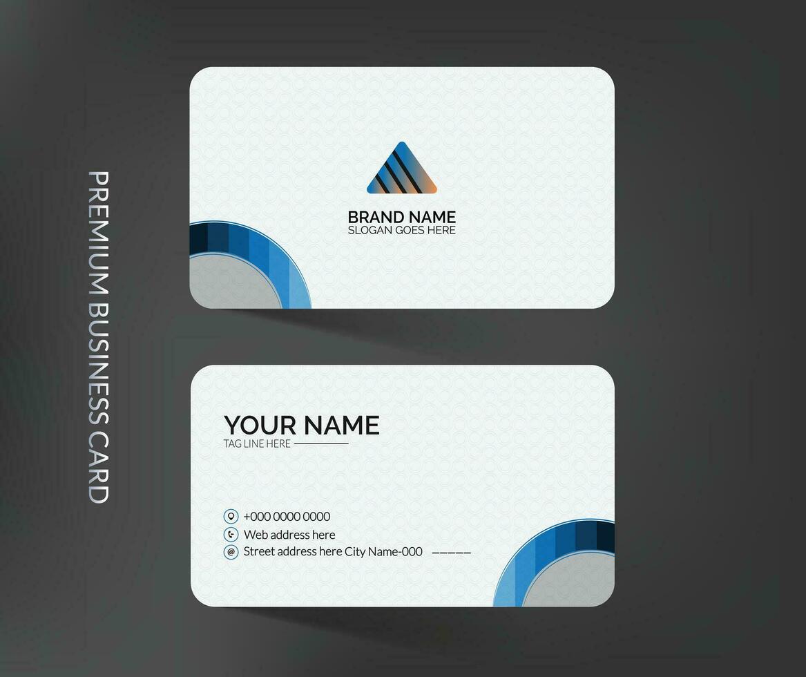 Simple clean business card template vector design