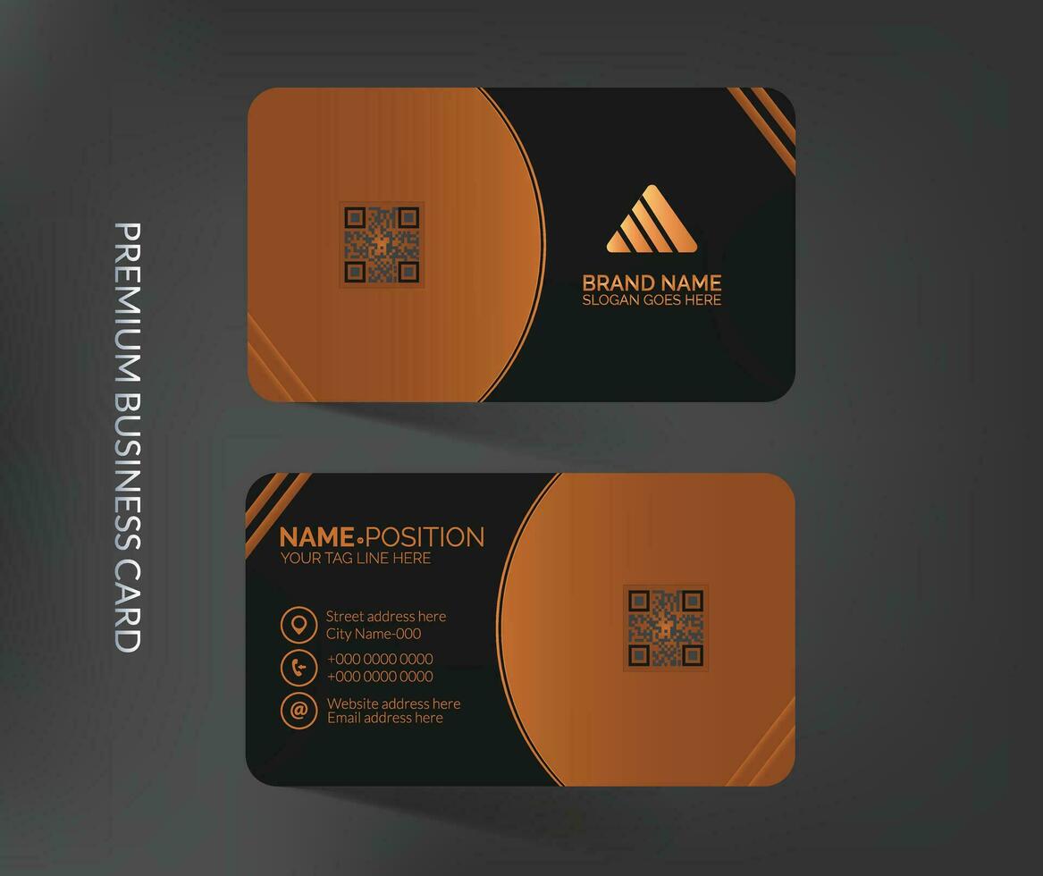 Modern luxury business card print template design vector