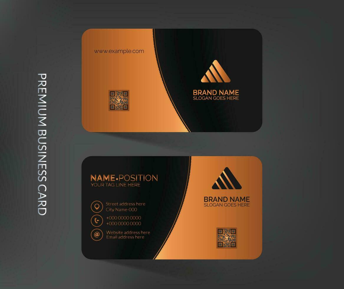 Simple and clean luxury business card tempalte vector