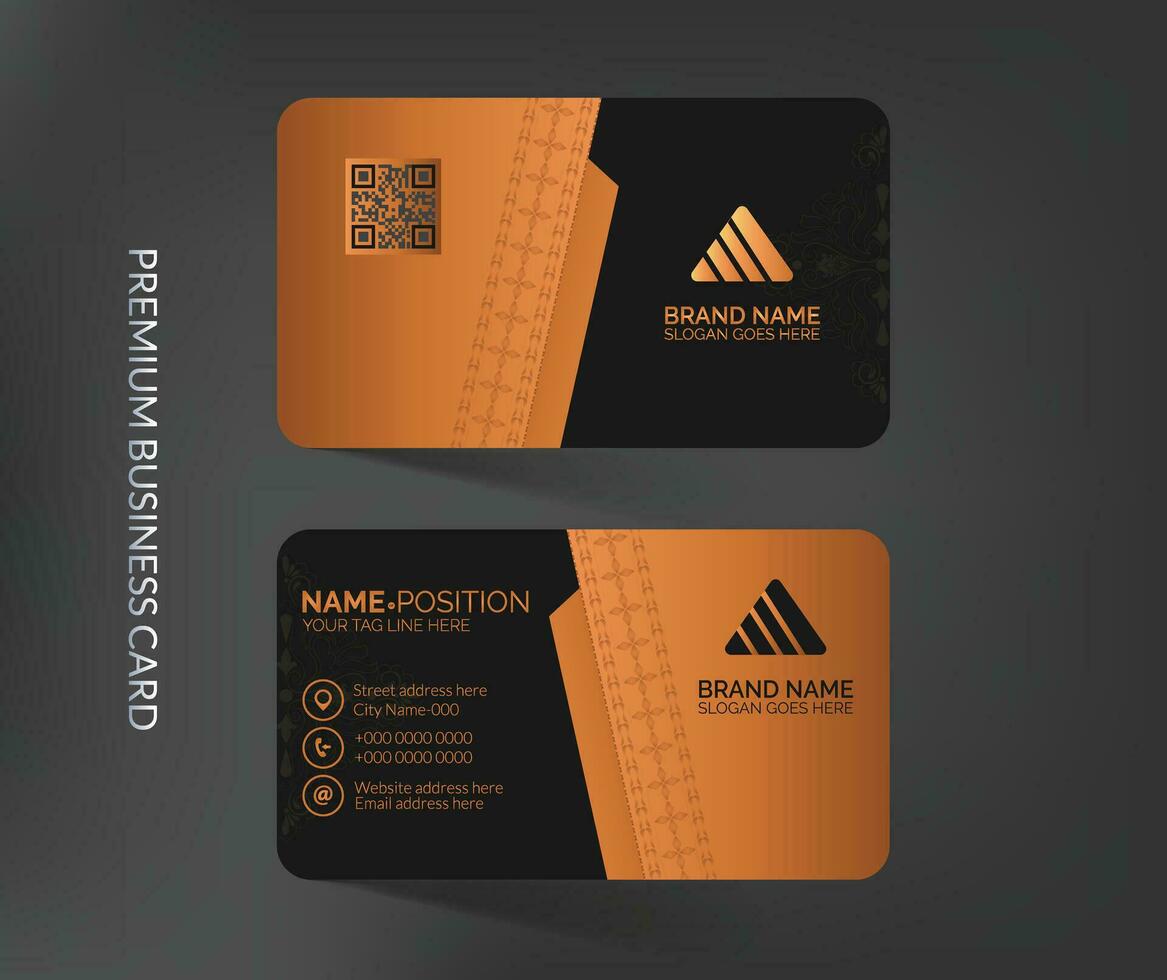 Unique luxury business card template,Premium visiting card layout vector