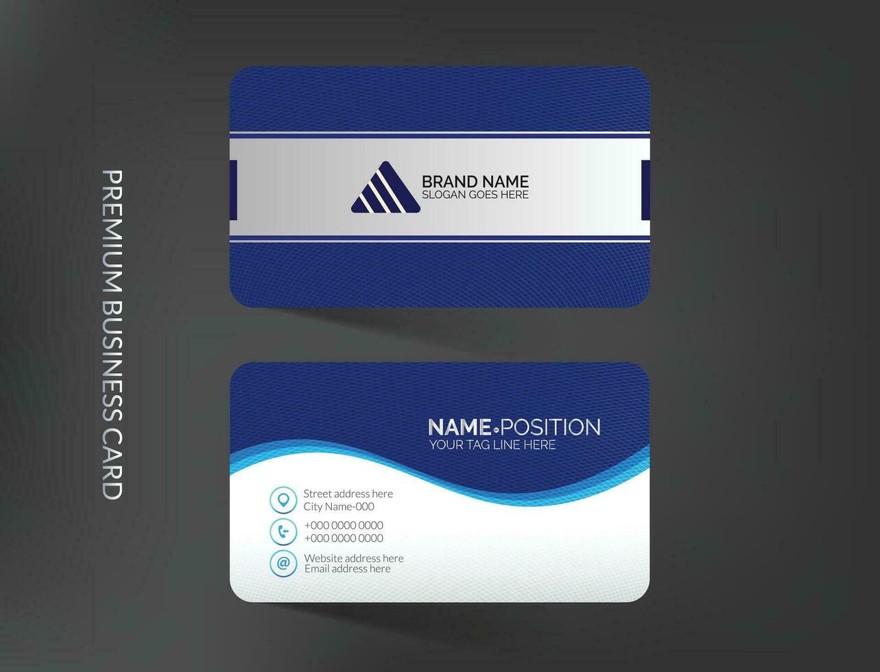 Modern professional business card template design vector