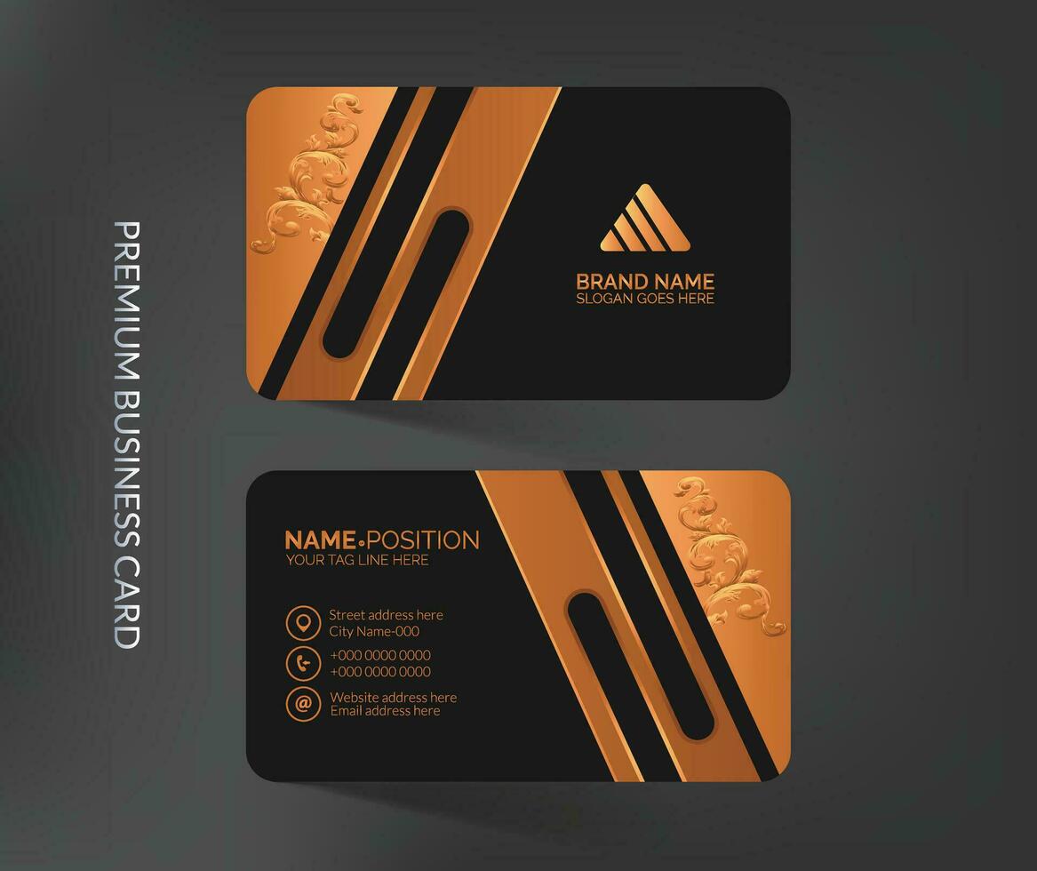 Unique luxury business card template design vector