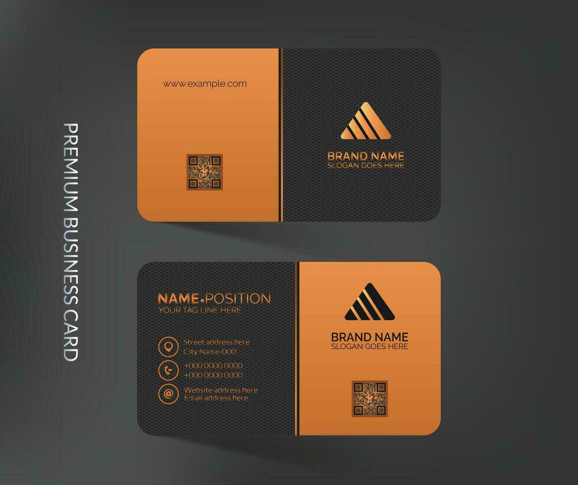 Clean luxury business card template design vector