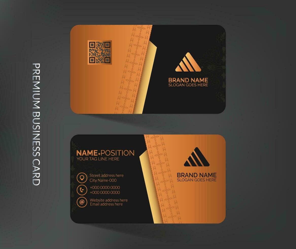 Unique luxury business card template,Premium visiting card layout vector