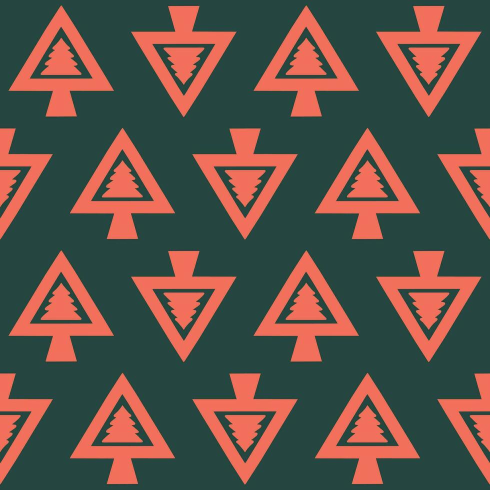 Repeatable vector christmas tree pattern