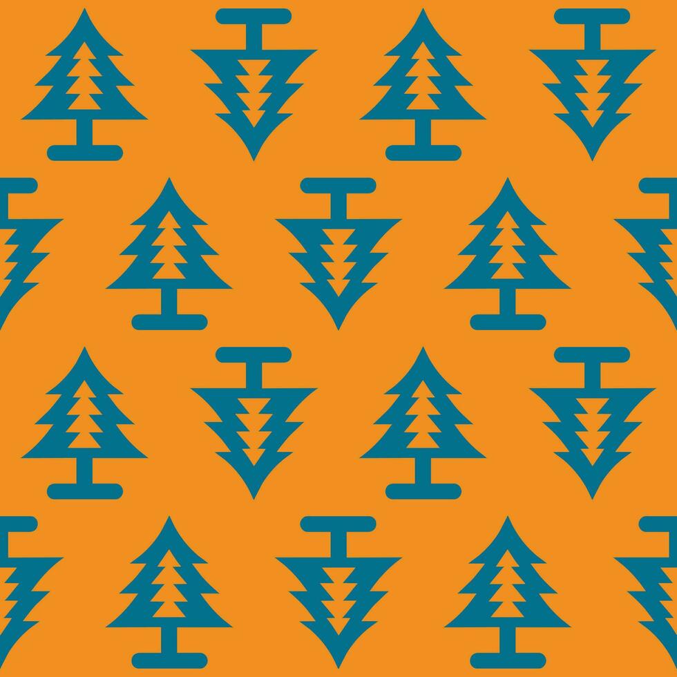 Repeatable vector christmas tree pattern