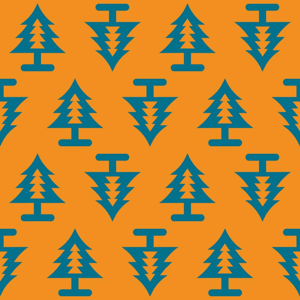 Repeatable vector christmas tree pattern