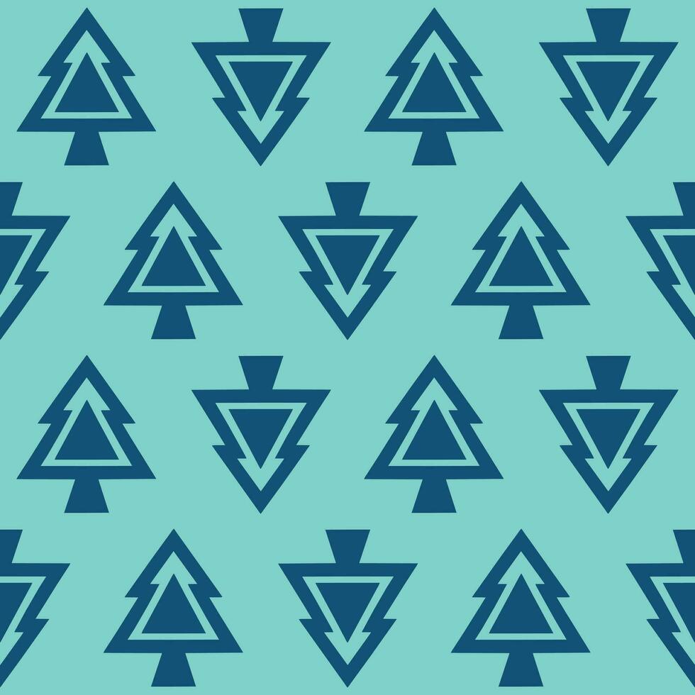 Repeatable vector christmas tree pattern